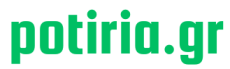 Λογότυπο potiria.gr σε έντονο πράσινο χρώμα, γραμμένο με στρογγυλεμένη γραμματοσειρά.