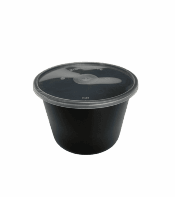 CONTAINER ΣΤΡΟΓΓ. PP ΜΑΥΡΟ 590ml Τ52 Μ/Κ 50Τ/9Π