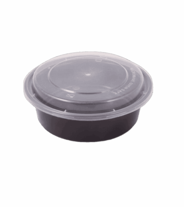CONTAINER ΣΤΡΟΓΓ. PP ΜΑΥΡΟ 700ml Τ54 Μ/Κ 50Τ/3Π