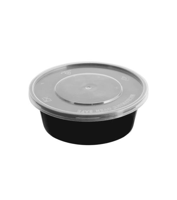 CONTAINER ΣΤΡΟΓΓ. PP ΜΑΥΡΟ 300ml Τ55 Μ/Κ 50Τ/9Π