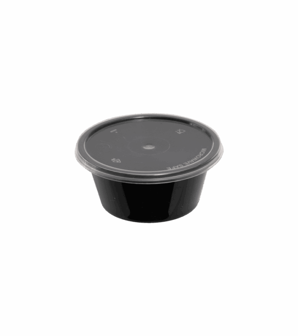 CONTAINER ΣΤΡΟΓΓ. PP ΜΑΥΡΟ ΜΕ ΑΠΟΣΠ. ΚΑΠΑΚΙ 2oz P65 50Τ/20Π