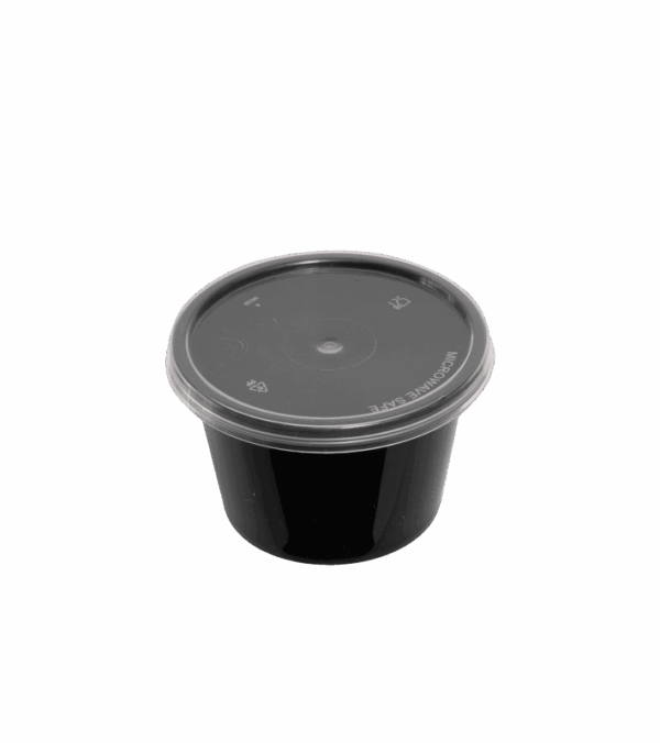 CONTAINER ΣΤΡΟΓΓ. PP ΜΑΥΡΟ ΜΕ ΑΠΟΣΠ. ΚΑΠΑΚΙ 4oz P66 50Τ/20Π