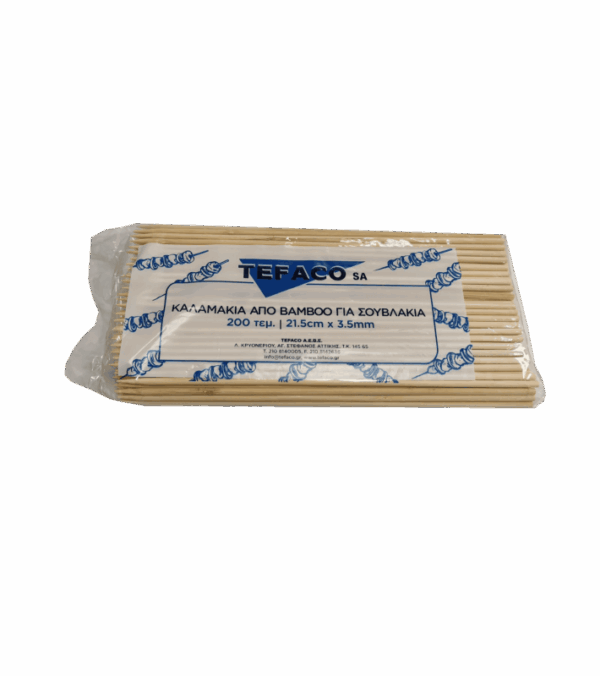 ΚΑΛΑΜΑΚΙ BAMBOO 21,5cm 3,5mm ΓΙΑ ΣΟΥΒΛΑΚΙ 200Τ/50Π