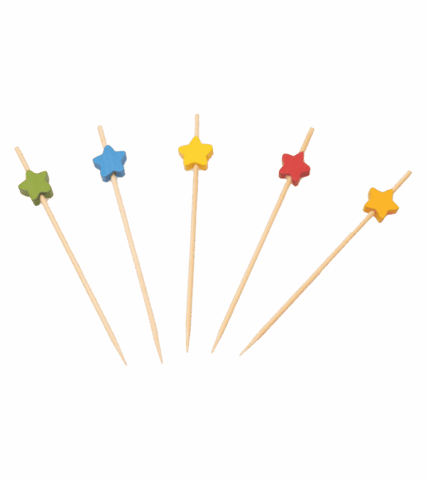 ΞΥΛΑΚΙΑ BAMBOO ΔΙΑΚΟΣΜΗΤΙΚΑ (ΑΣΤΕΡΙ) 9cm 100Τ/100Π