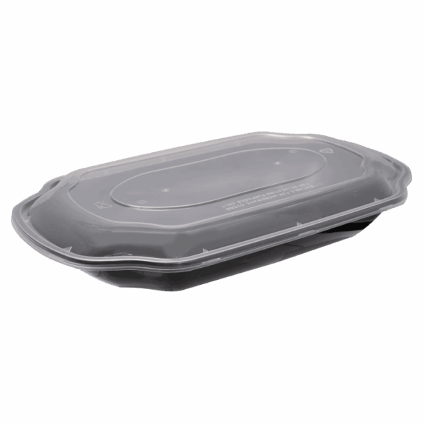 CONTAINER ΟΒΑΛ PP ΜΑΥΡΟ 1250ml Τ49 Μ/Κ 50Τ/2Π