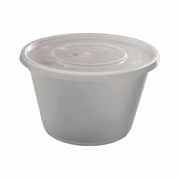 CONTAINER ΣΤΡΟΓΓ. PP ΔΙΑΦ 1000ml Τ22 Μ/Κ 50Τ/6Π