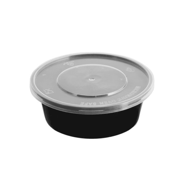 CONTAINER ΣΤΡΟΓΓ. PP ΜΑΥΡΟ 300ml Τ55 Μ/Κ 50Τ/9Π