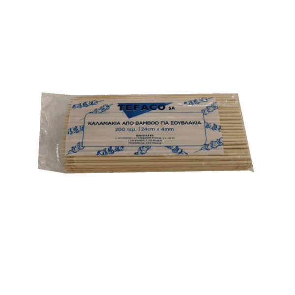 ΚΑΛΑΜΑΚΙ BAMBOO 24cm 4mm ΓΙΑ ΣΟΥΒΛΑΚΙ 200Τ/50Π