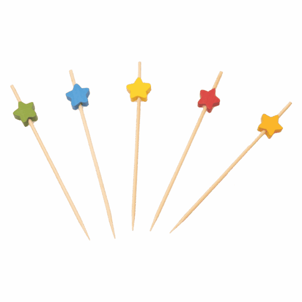 ΞΥΛΑΚΙΑ BAMBOO ΔΙΑΚΟΣΜΗΤΙΚΑ (ΑΣΤΕΡΙ) 9cm 100Τ/100Π